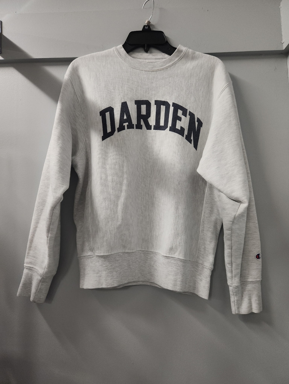 Vtg Champion Reverse Weave Crewneck UVA Darden University Virginia Mens S Gray
